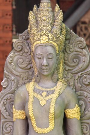 Sculpture, architecture and symbols of Buddhism, Thailand, South East Asiaの写真素材