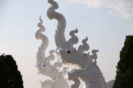 Sculpture, architecture and symbols of Buddhism, Thailand, South East Asiaの写真素材