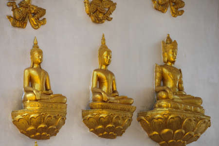Sculpture, architecture and symbols of Buddhism, Thailand, South East Asiaの写真素材