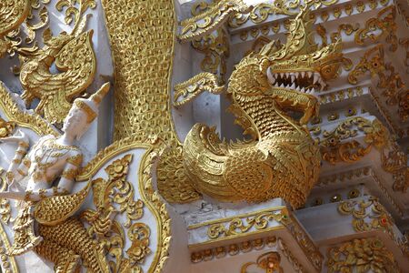 Sculpture, architecture and symbols of Buddhism, Thailand, South East Asiaの写真素材