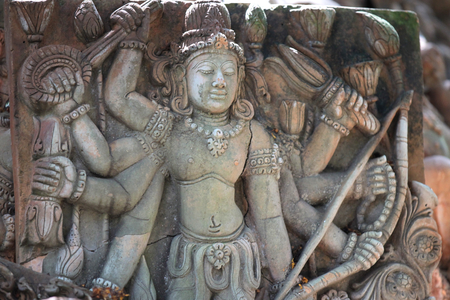 Sculpture, architecture and symbols of Buddhism, Thailand, South East Asiaの写真素材