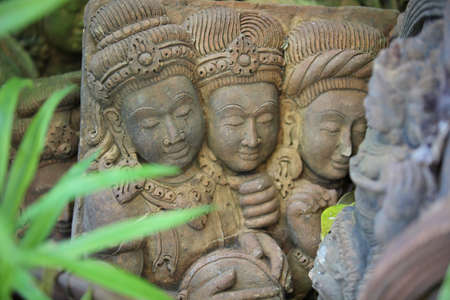 Sculpture, architecture and symbols of Buddhism, Thailand, South East Asiaの写真素材