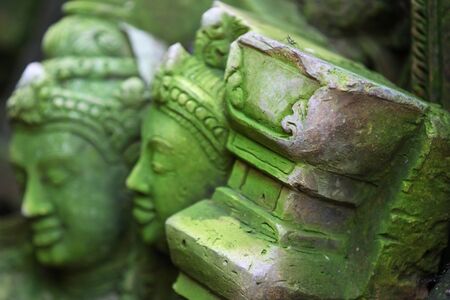 Sculpture, architecture and symbols of Buddhism, Thailand, South East Asiaの写真素材