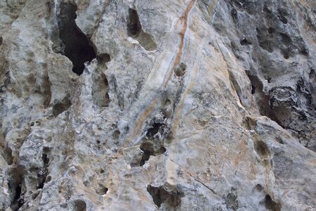 Details and forms of rocks on Railay peninsula, Krabi, Thailandの写真素材