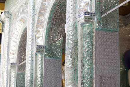 Buddhist temple complex Shwedagon is a historical symbol of Buddhism, Yangon, Myanmarの写真素材