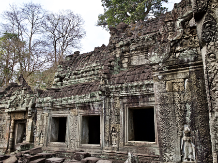 Architecture of ancient temple complex Angkor, Siem Reap, Cambodiaの写真素材