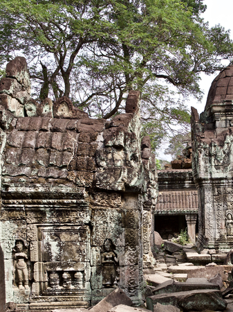 Architecture of ancient temple complex Angkor, Siem Reap, Cambodiaの写真素材