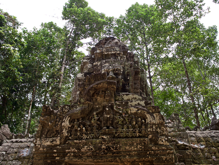 Architecture of ancient temple complex Angkor, Siem Reap, Cambodiaの写真素材