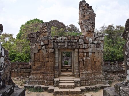 Architecture of ancient temple complex Angkor, Siem Reap, Cambodiaの写真素材