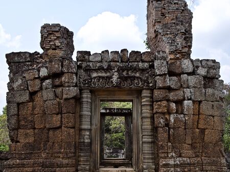 Architecture of ancient temple complex Angkor, Siem Reap, Cambodiaの写真素材