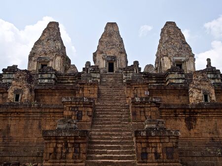 Architecture of ancient temple complex Angkor, Siem Reap, Cambodiaの写真素材
