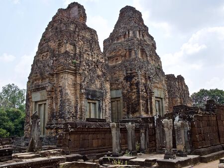 Architecture of ancient temple complex Angkor, Siem Reap, Cambodiaの写真素材
