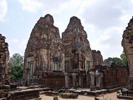 Architecture of ancient temple complex Angkor, Siem Reap, Cambodiaの写真素材