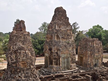 Architecture of ancient temple complex Angkor, Siem Reap, Cambodiaの写真素材