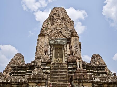 Architecture of ancient temple complex Angkor, Siem Reap, Cambodiaの写真素材