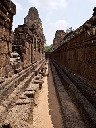 Architecture of ancient temple complex Angkor, Siem Reap, Cambodiaの写真素材