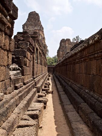 Architecture of ancient temple complex Angkor, Siem Reap, Cambodiaの写真素材