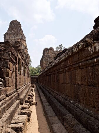 Architecture of ancient temple complex Angkor, Siem Reap, Cambodiaの写真素材