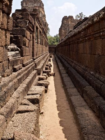 Architecture of ancient temple complex Angkor, Siem Reap, Cambodiaの写真素材