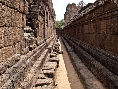 Architecture of ancient temple complex Angkor, Siem Reap, Cambodiaの写真素材