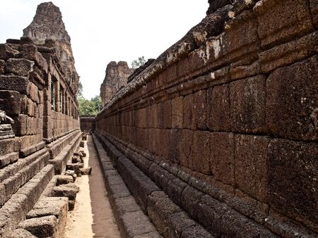 Architecture of ancient temple complex Angkor, Siem Reap, Cambodiaの写真素材