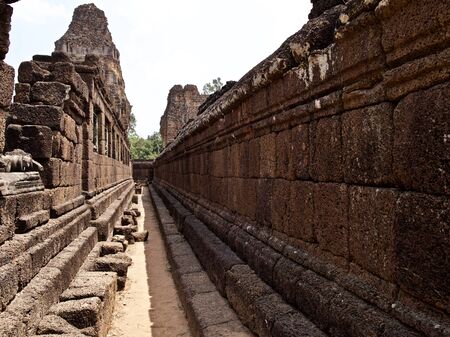 Architecture of ancient temple complex Angkor, Siem Reap, Cambodiaの写真素材
