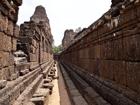 Architecture of ancient temple complex Angkor, Siem Reap, Cambodiaの写真素材