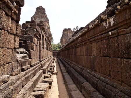 Architecture of ancient temple complex Angkor, Siem Reap, Cambodiaの写真素材