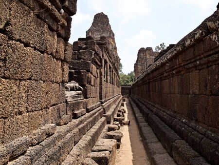 Architecture of ancient temple complex Angkor, Siem Reap, Cambodiaの写真素材
