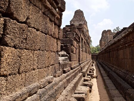 Architecture of ancient temple complex Angkor, Siem Reap, Cambodiaの写真素材