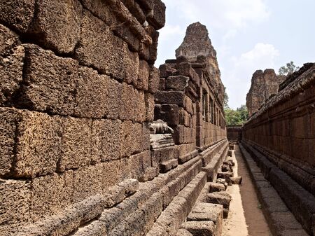 Architecture of ancient temple complex Angkor, Siem Reap, Cambodiaの写真素材