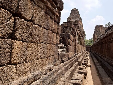Architecture of ancient temple complex Angkor, Siem Reap, Cambodiaの写真素材