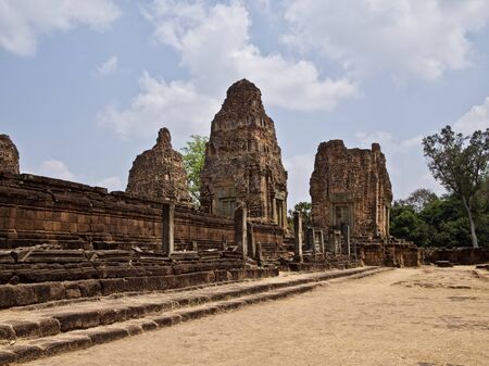 Architecture of ancient temple complex Angkor, Siem Reap, Cambodiaの写真素材