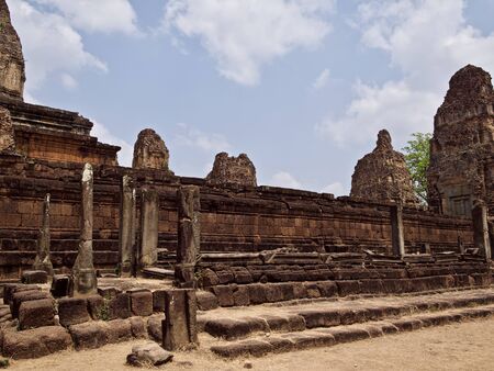 Architecture of ancient temple complex Angkor, Siem Reap, Cambodiaの写真素材
