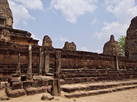 Architecture of ancient temple complex Angkor, Siem Reap, Cambodiaの写真素材