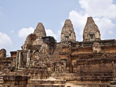 Architecture of ancient temple complex Angkor, Siem Reap, Cambodiaの写真素材