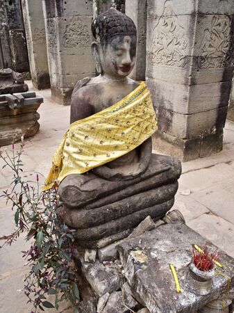 Architecture of ancient temple complex Angkor, Siem Reap, Cambodiaの写真素材