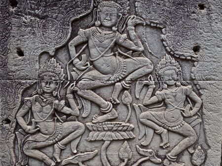 Architecture of ancient temple complex Angkor, Siem Reap, Cambodiaの写真素材