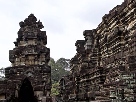Architecture of ancient temple complex Angkor, Siem Reap, Cambodiaの写真素材