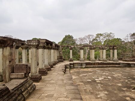 Architecture of ancient temple complex Angkor, Siem Reap, Cambodiaの写真素材