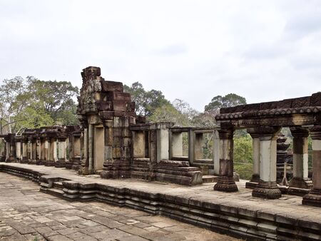 Architecture of ancient temple complex Angkor, Siem Reap, Cambodiaの写真素材