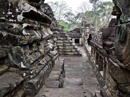 Architecture of ancient temple complex Angkor, Siem Reap, Cambodiaの写真素材