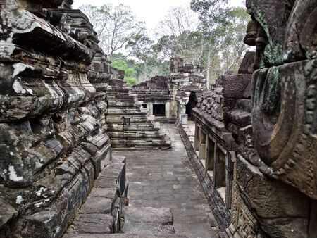 Architecture of ancient temple complex Angkor, Siem Reap, Cambodiaの写真素材