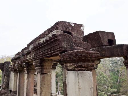 Architecture of ancient temple complex Angkor, Siem Reap, Cambodiaの写真素材