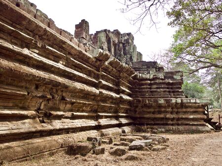 Architecture of ancient temple complex Angkor, Siem Reap, Cambodiaの写真素材