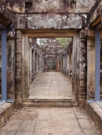Architecture of ancient temple complex Angkor, Siem Reap, Cambodiaの写真素材