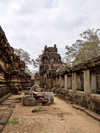 Architecture of ancient temple complex Angkor, Siem Reap, Cambodiaの写真素材