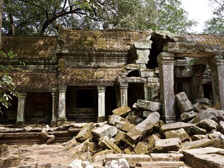 Architecture of ancient temple complex Angkor, Siem Reap, Cambodiaの写真素材