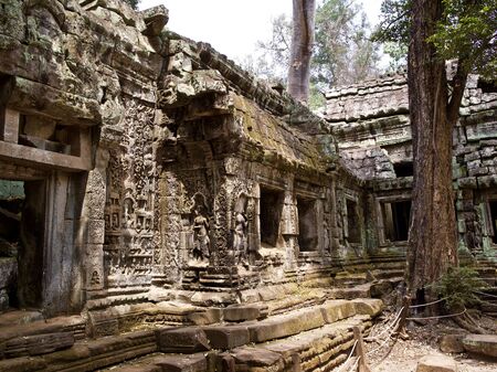Architecture of ancient temple complex Angkor, Siem Reap, Cambodiaの写真素材