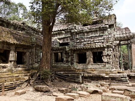 Architecture of ancient temple complex Angkor, Siem Reap, Cambodiaの写真素材
